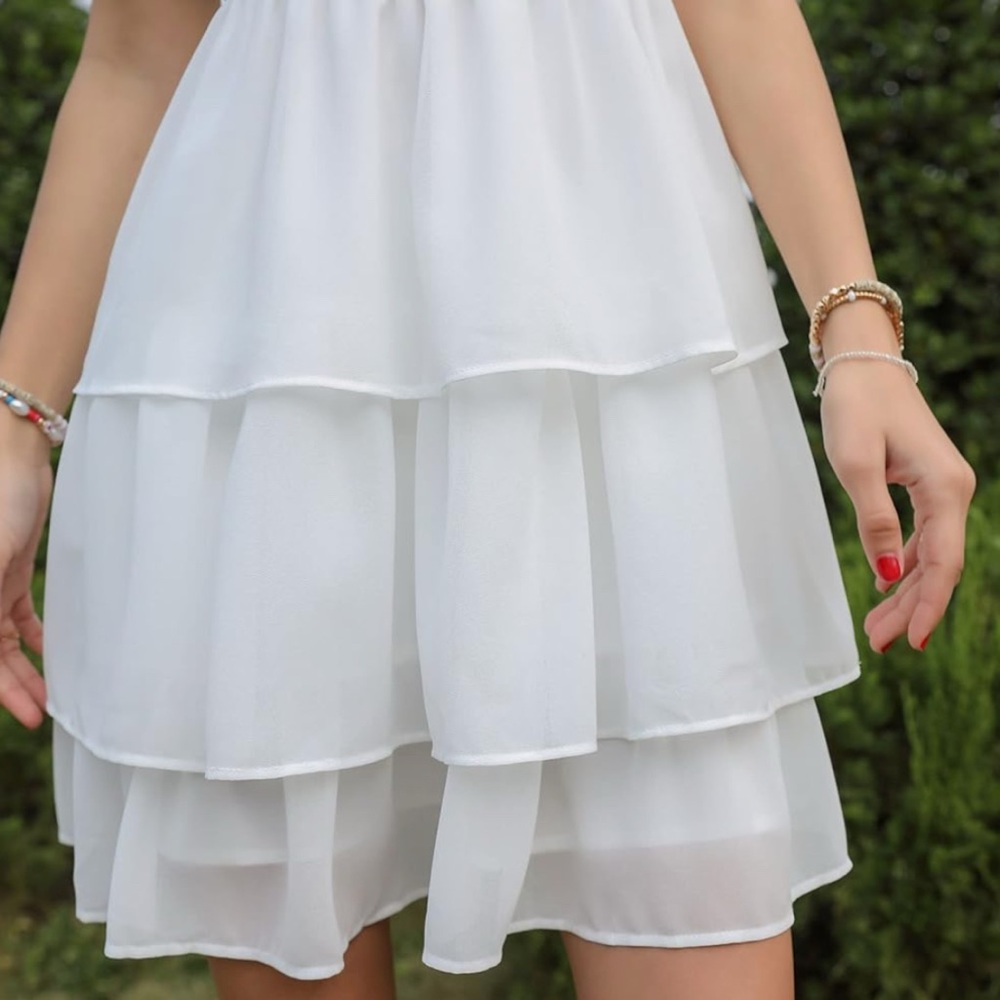 Women’s white summer dress - Picture 7 of 8